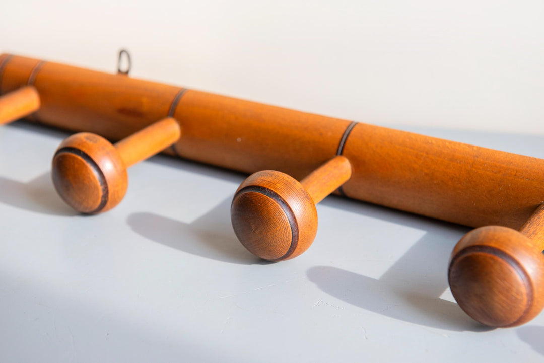 Vintage French Faux Bamboo Coat Rack