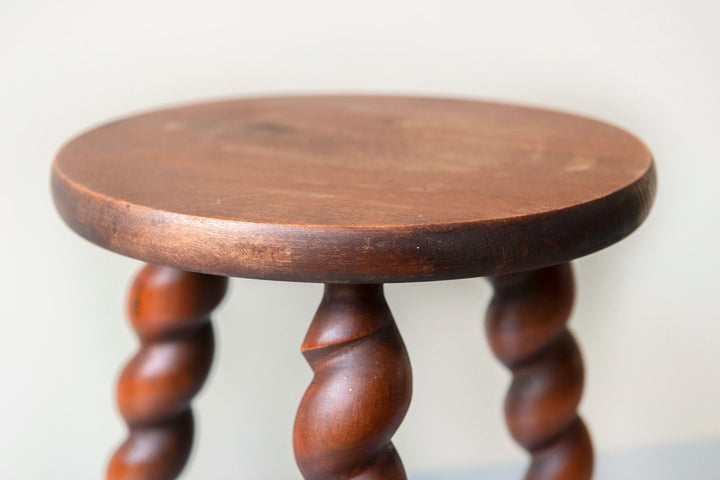 Vintage French Barley Twist Stool