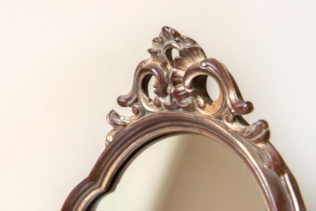 Belgian Scalloped Wall Mirror with Crest, Deknudt 1960s