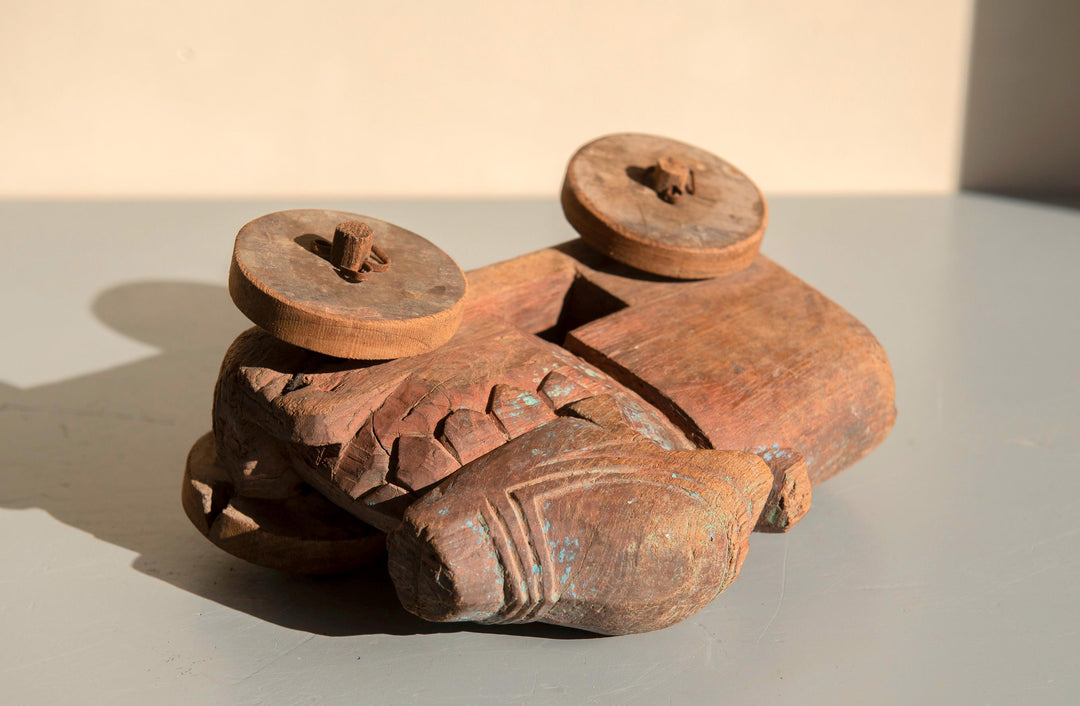 Antique Indian Nandi Bull on Wheels