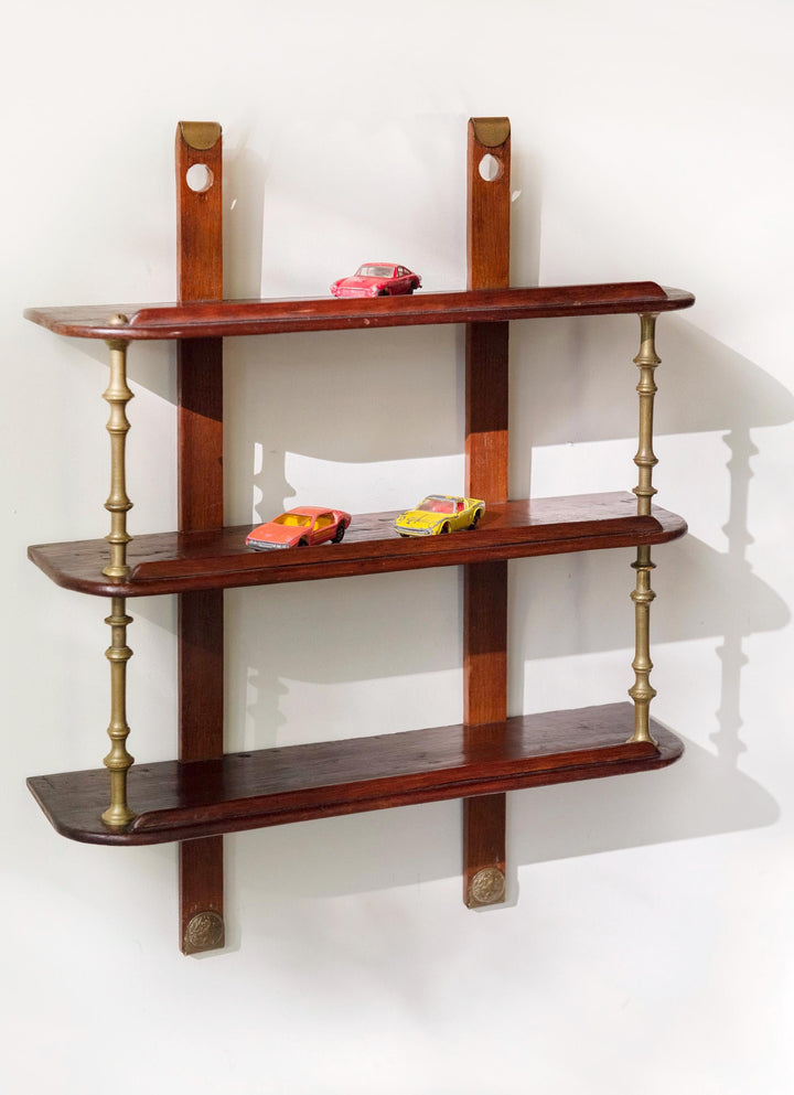 Antique Oak Victorian Wall Shelf - 19th Century