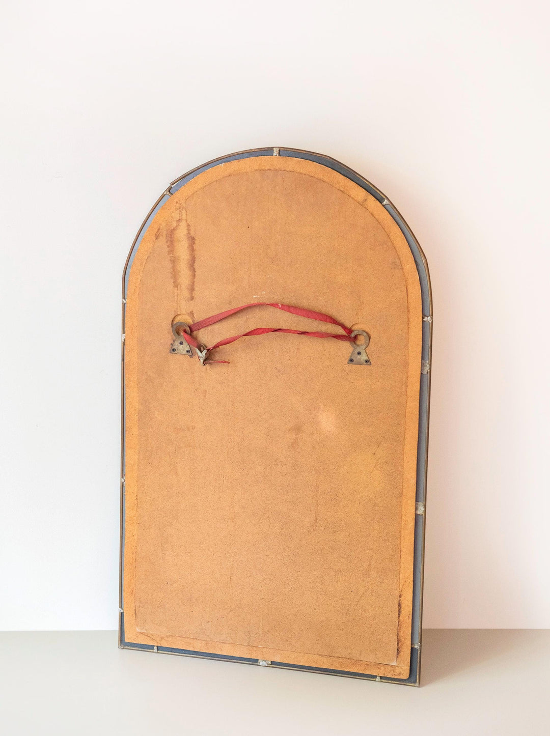 Vintage Art Deco Revival Brass Wall Mirror