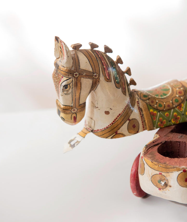 Antique Indian Wooden Horse Box