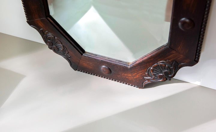 Antique Art Deco Octagonal Wall Mirror - Amsterdam School