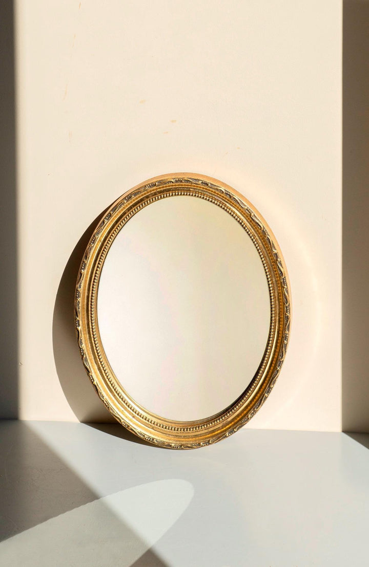 Vintage Dutch Oval Gold Mirror - Pieterman, 1960s