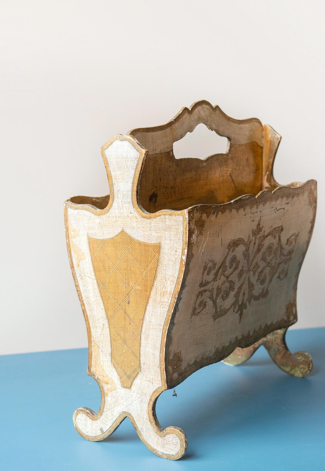 Vintage Florentine Magazine Rack