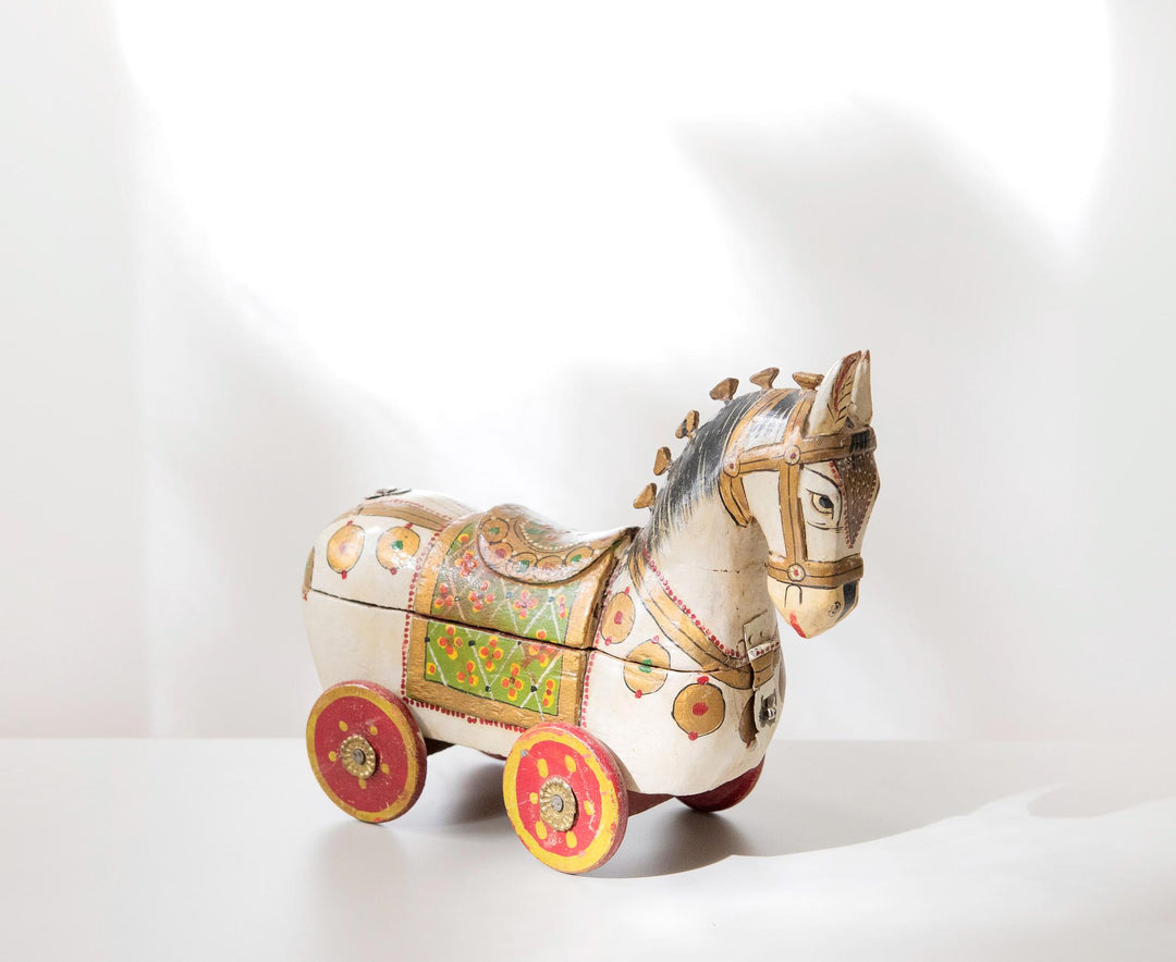 Antique Indian Wooden Horse Box