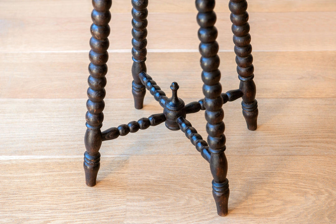 Antique Bobbin Stool - Octagonal Plant Stand, c. 1900