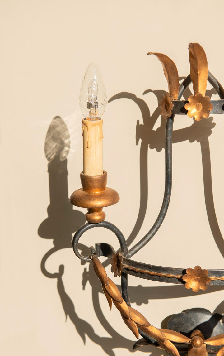 Italian Florentine Wall Sconce, 1960s