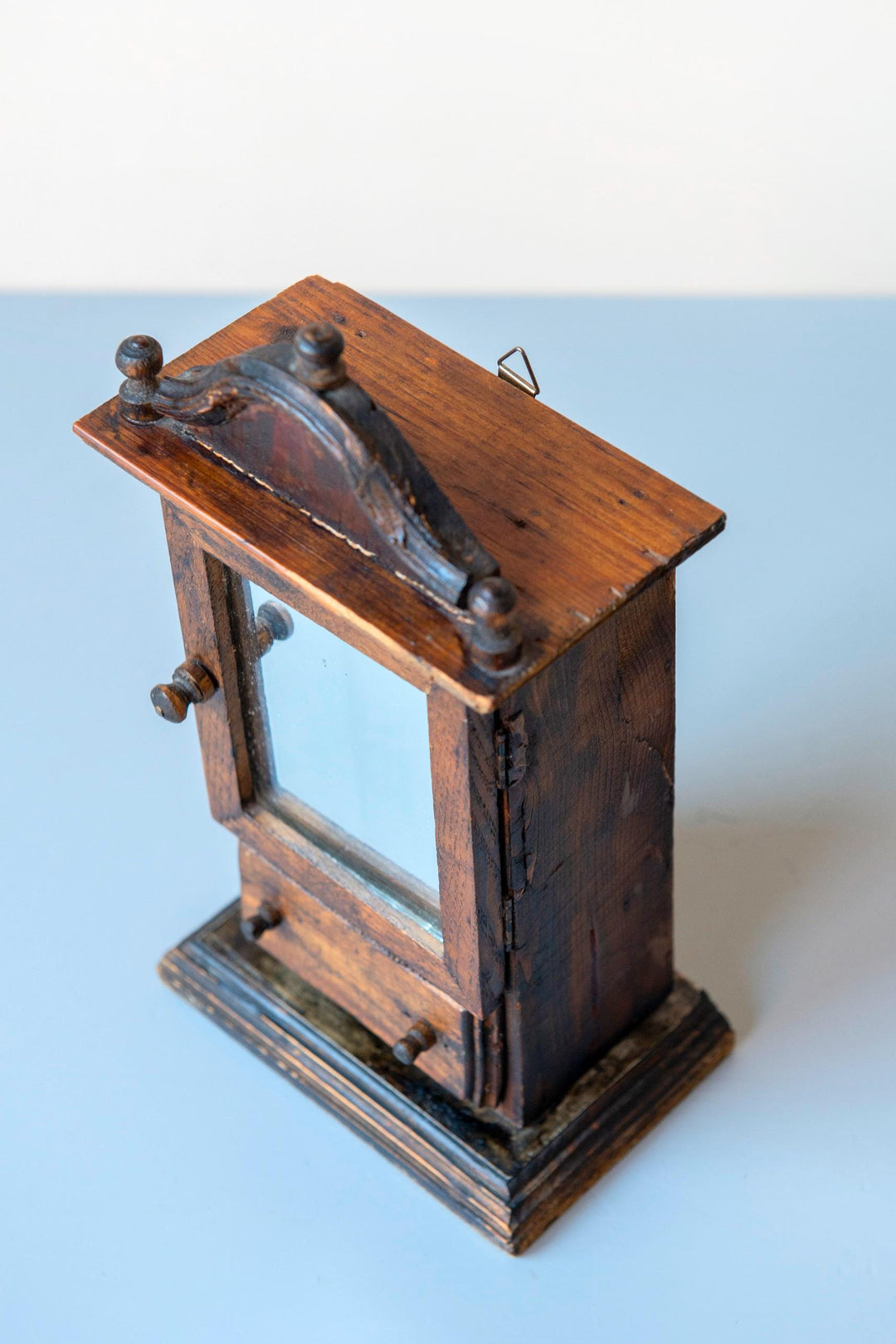 Antique Miniature Mirror Cabinet – 19th Century Folk Art