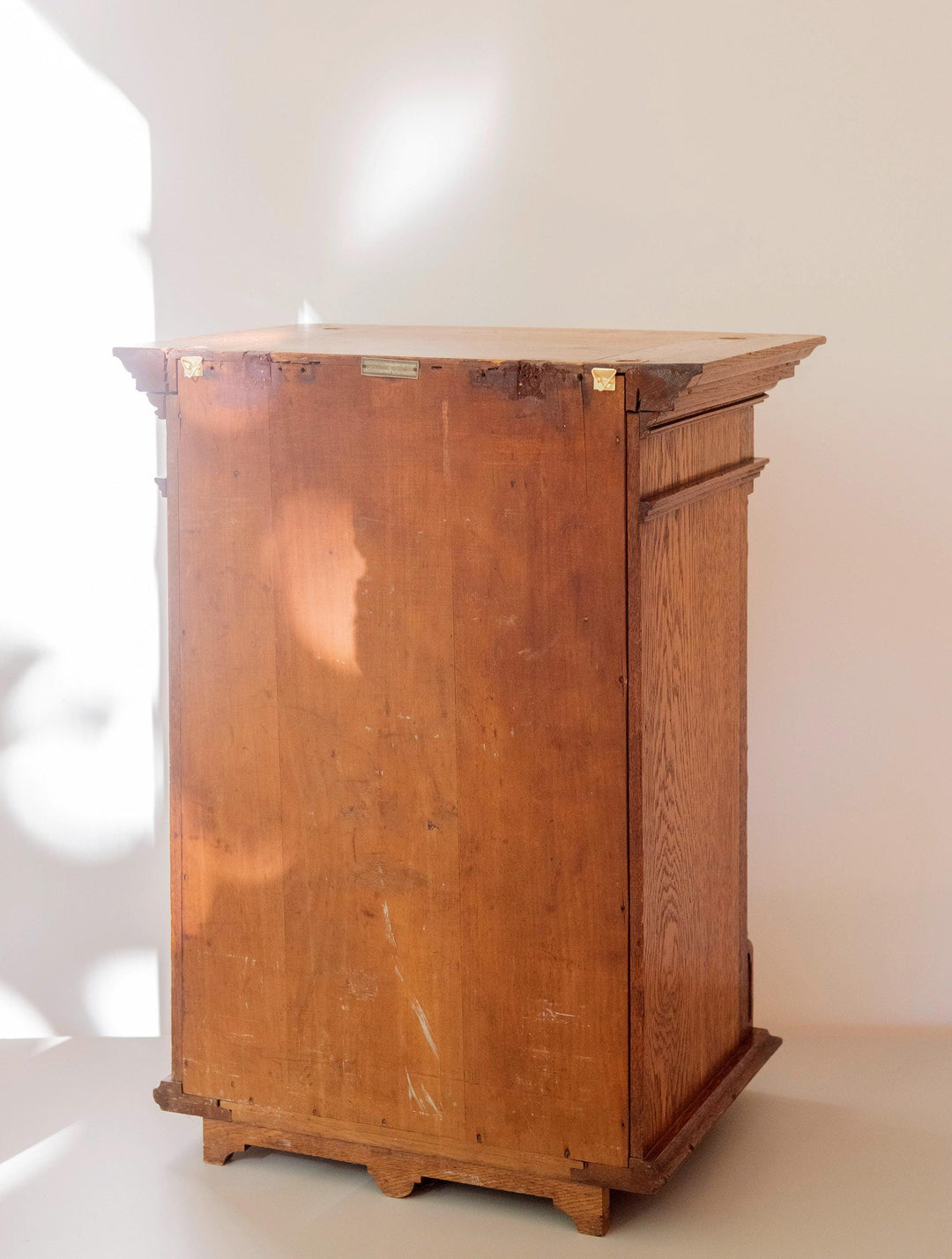 Antique German Neo-Gothic Oak Wall Cabinet