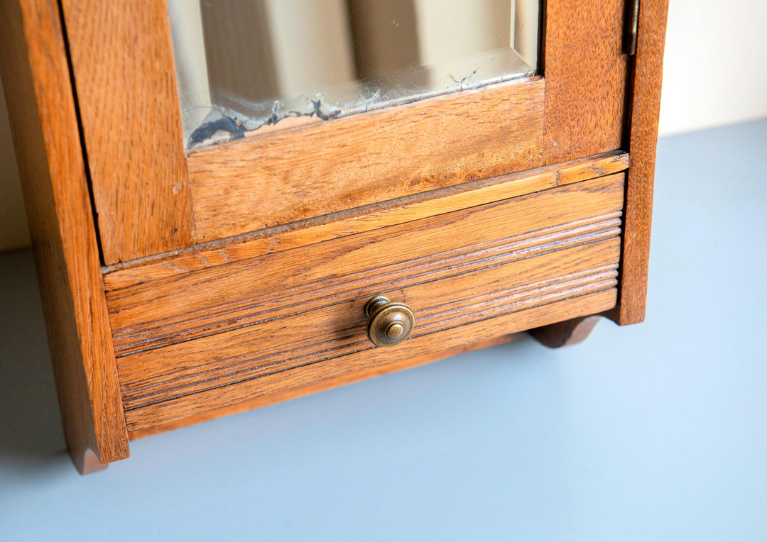 Antique Oak Apothecary Cabinet - Victorian Period