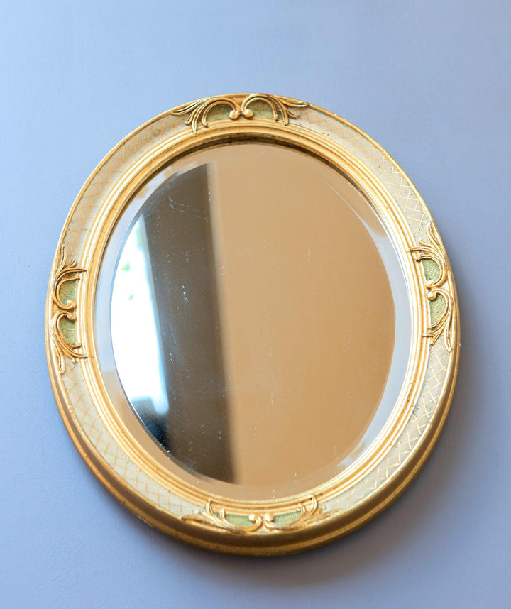 Vintage Pieterman Oval Gold Wall Mirror – 1950s