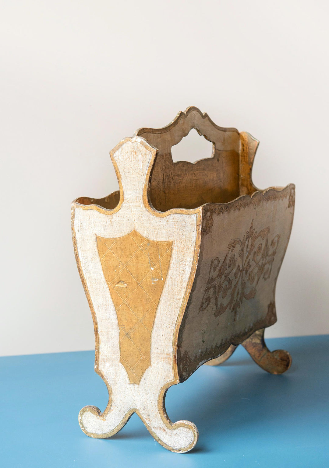 Vintage Florentine Magazine Rack