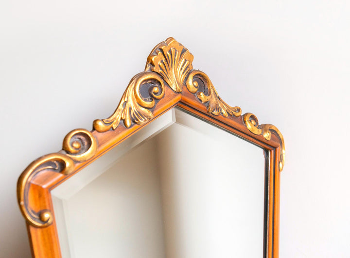 Ornate Vintage Wall Mirror - Beveled Glass