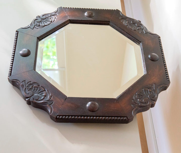 Antique Art Deco Octagonal Wall Mirror - Amsterdam School