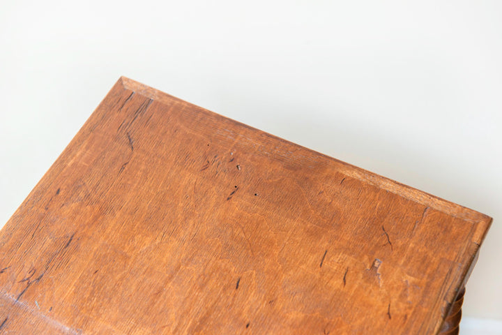 Antique Oak Barley Twist Side Table