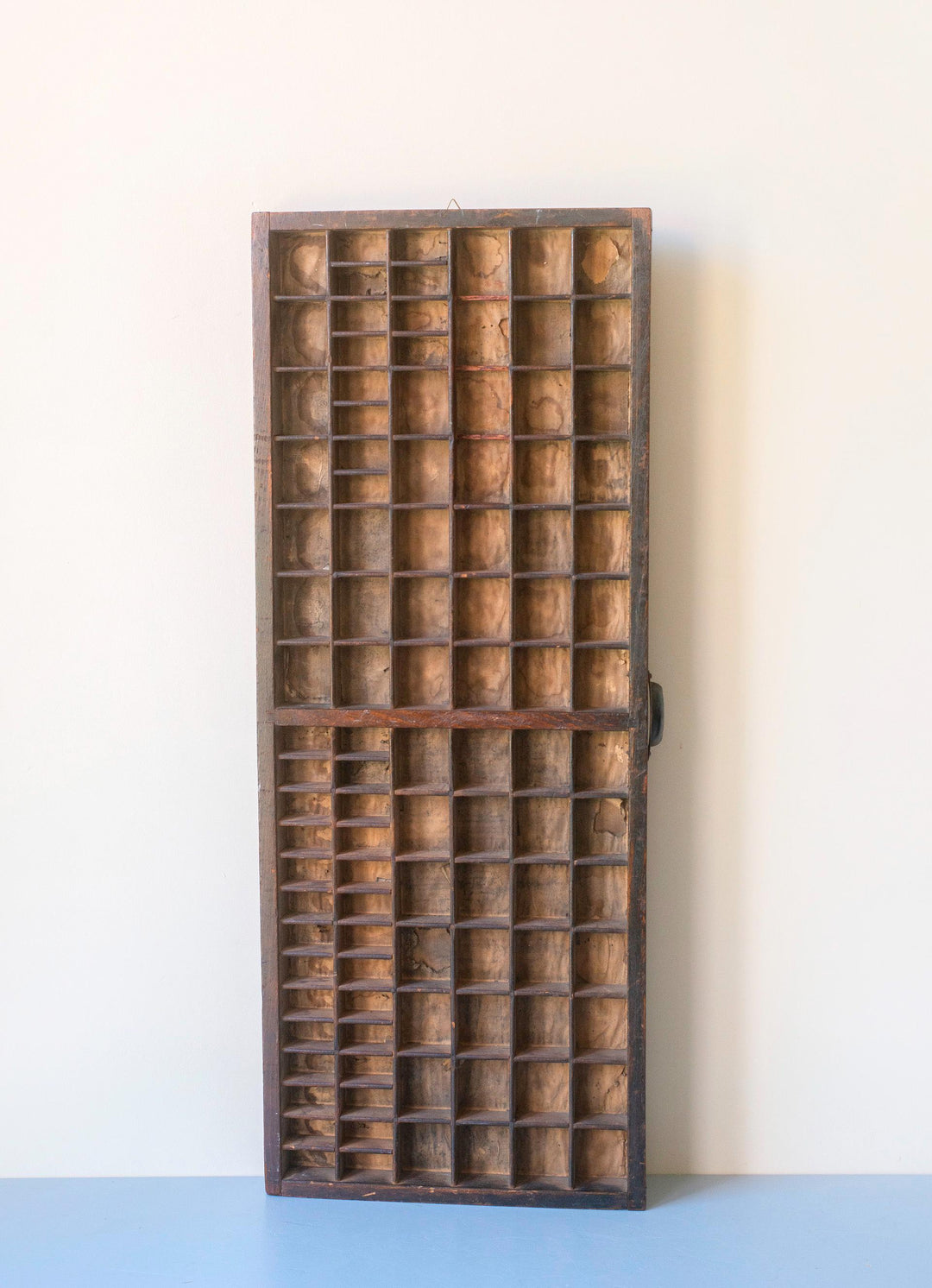 Antique Wooden Printer’s Tray - Oak Letterpress Shadow Box