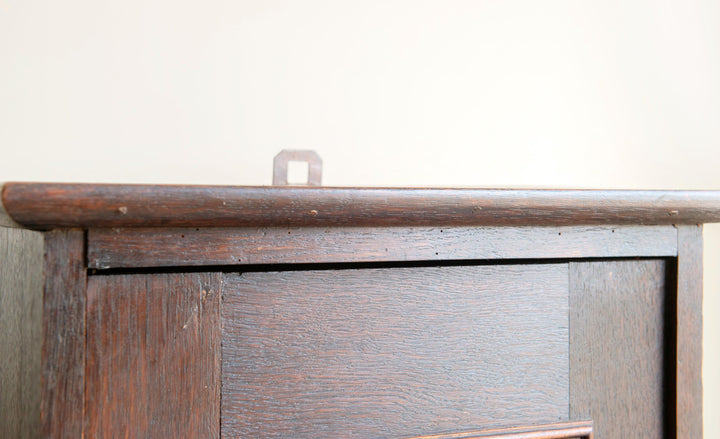 Antique Dutch Carved Wooden Wall Cabinet - Folk Art
