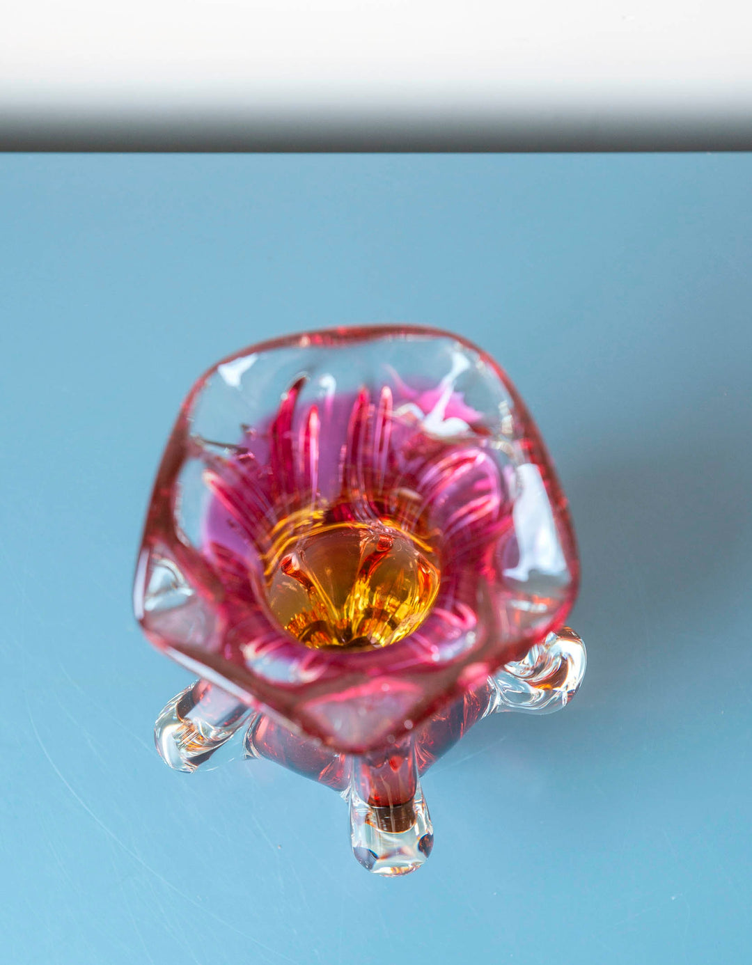 Vintage Josef Hospodka Pink Art Glass Vase