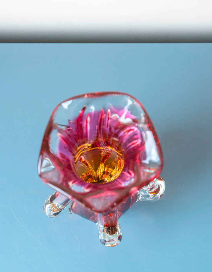 Vintage Josef Hospodka Pink Art Glass Vase