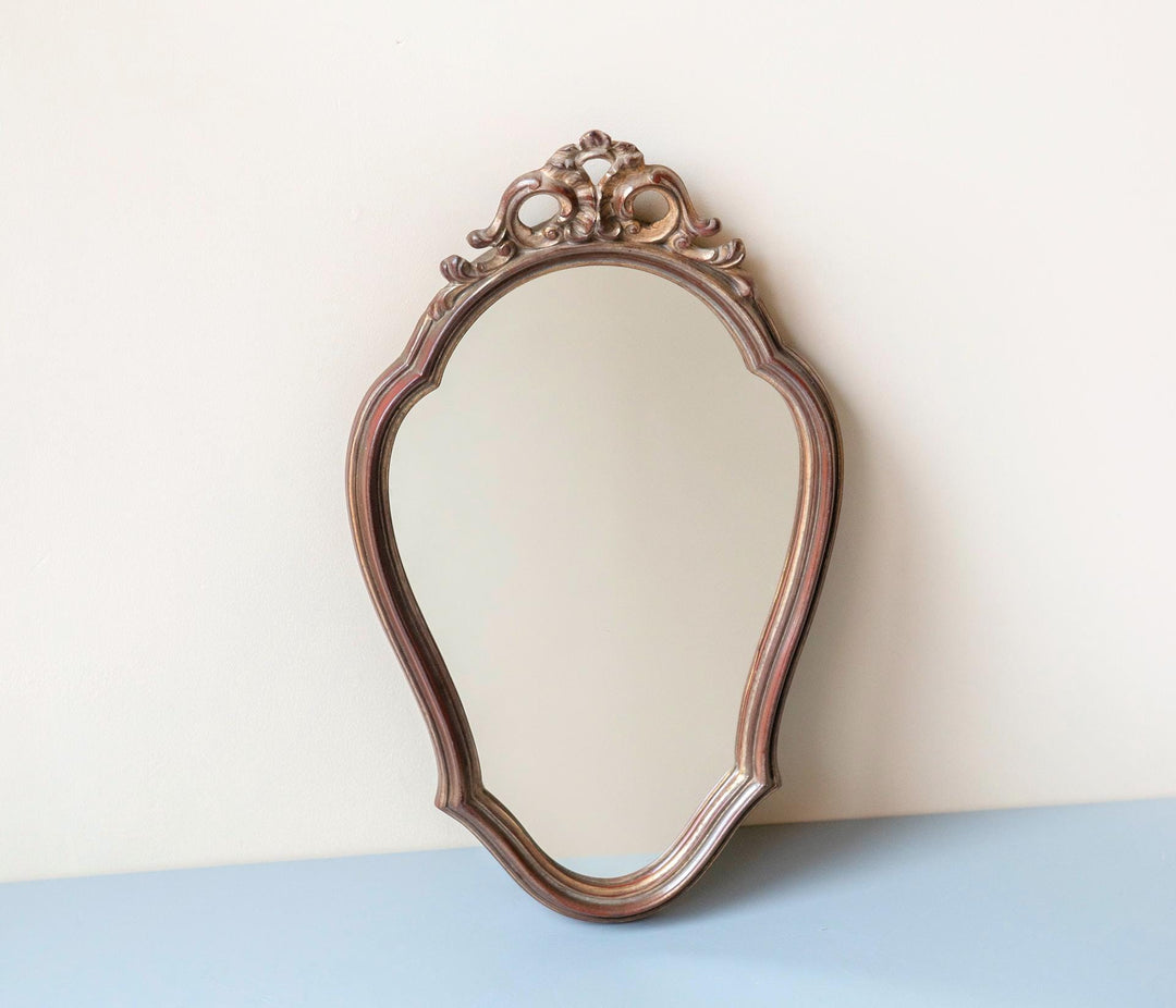 Belgian Scalloped Wall Mirror with Crest, Deknudt 1960s