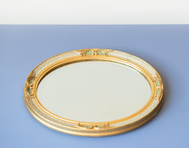 Vintage Pieterman Oval Gold Wall Mirror – 1950s