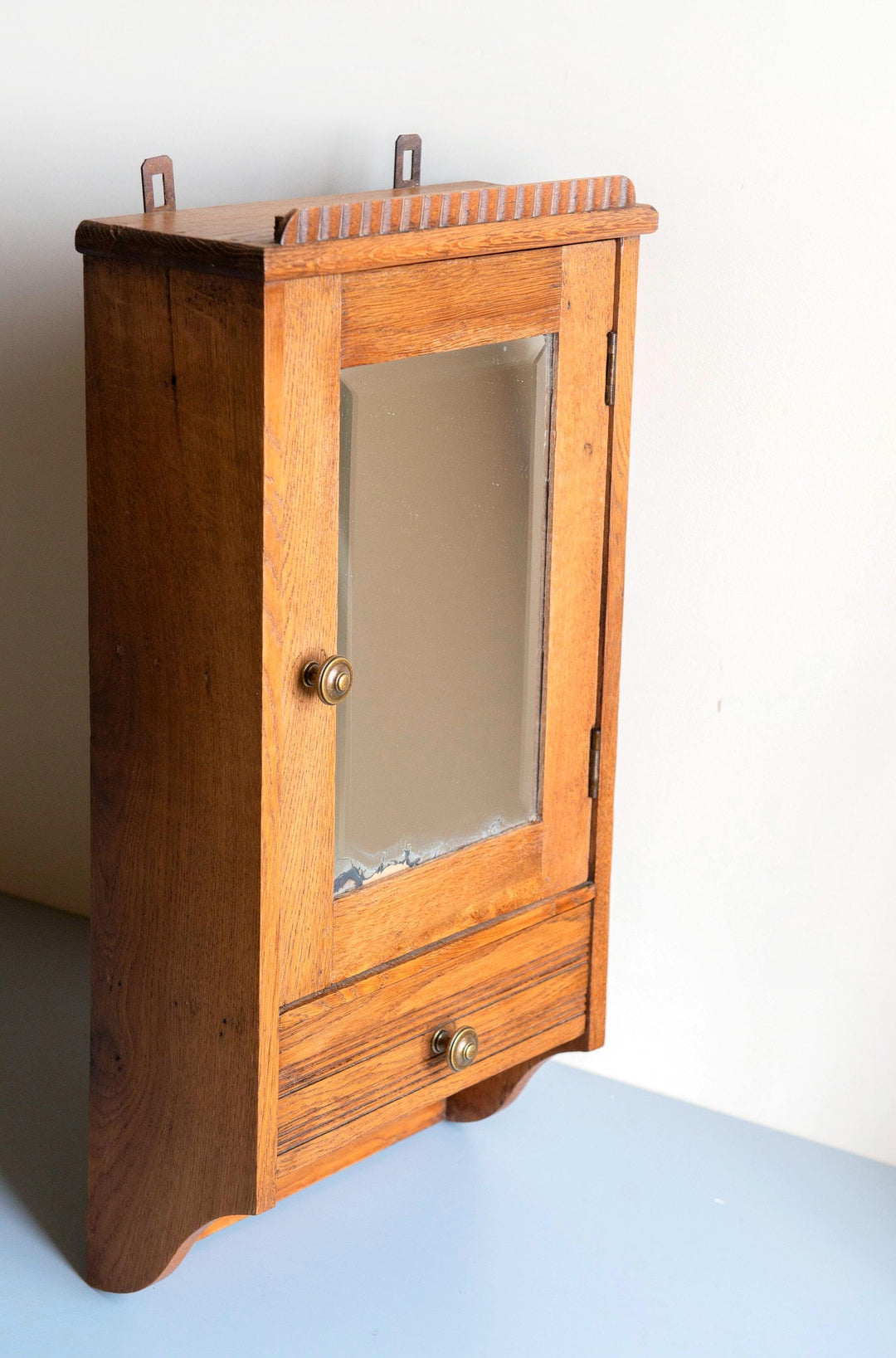 Antique Oak Apothecary Cabinet - Victorian Period