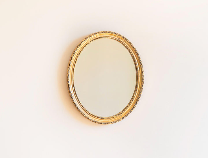 Vintage Dutch Oval Gold Mirror - Pieterman, 1960s