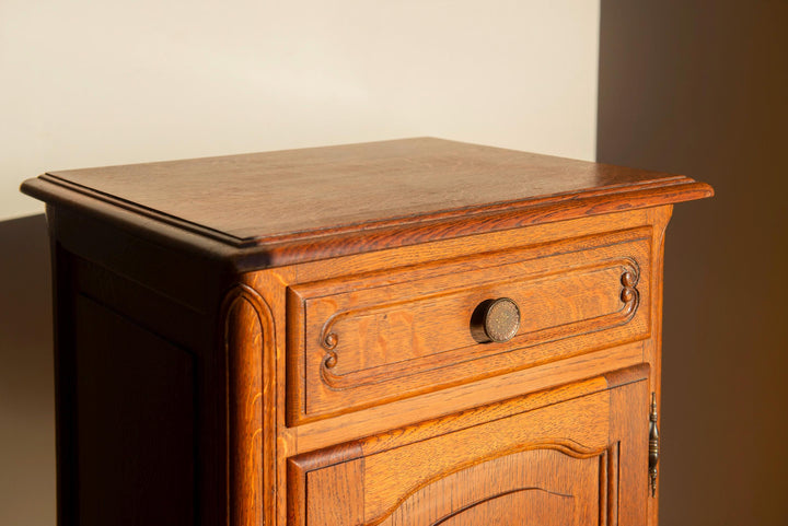 Vintage French Nightstand - Louis XV Style Bedside Cabinet