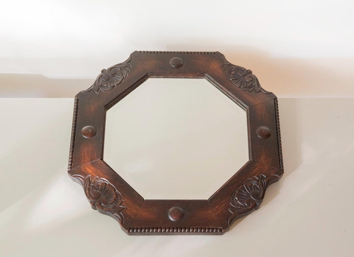 Antique Art Deco Octagonal Wall Mirror - Amsterdam School