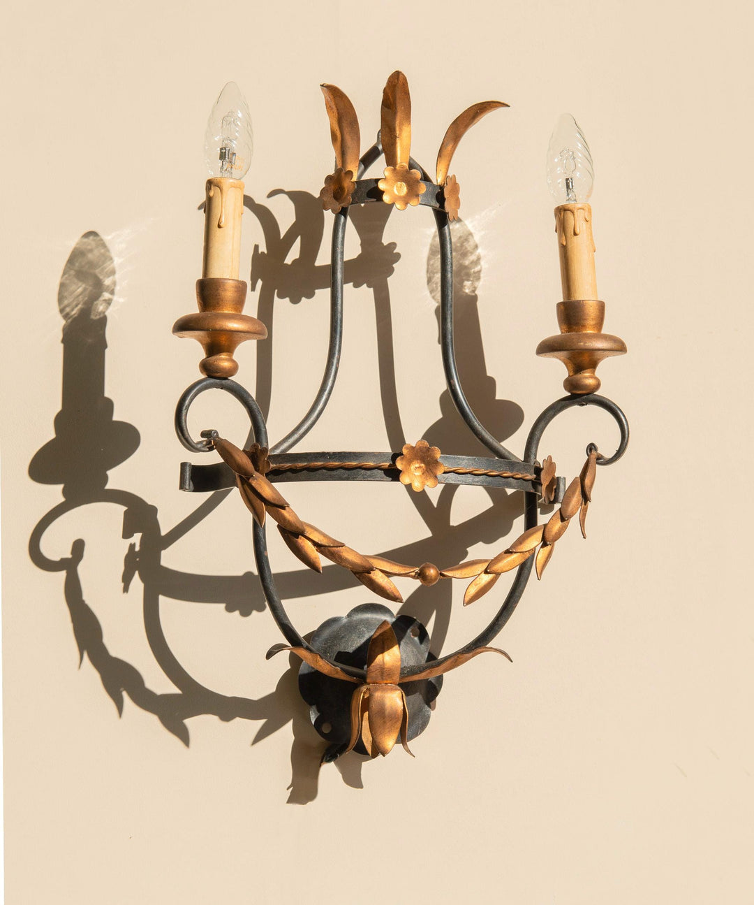 Italian Florentine Wall Sconce, 1960s