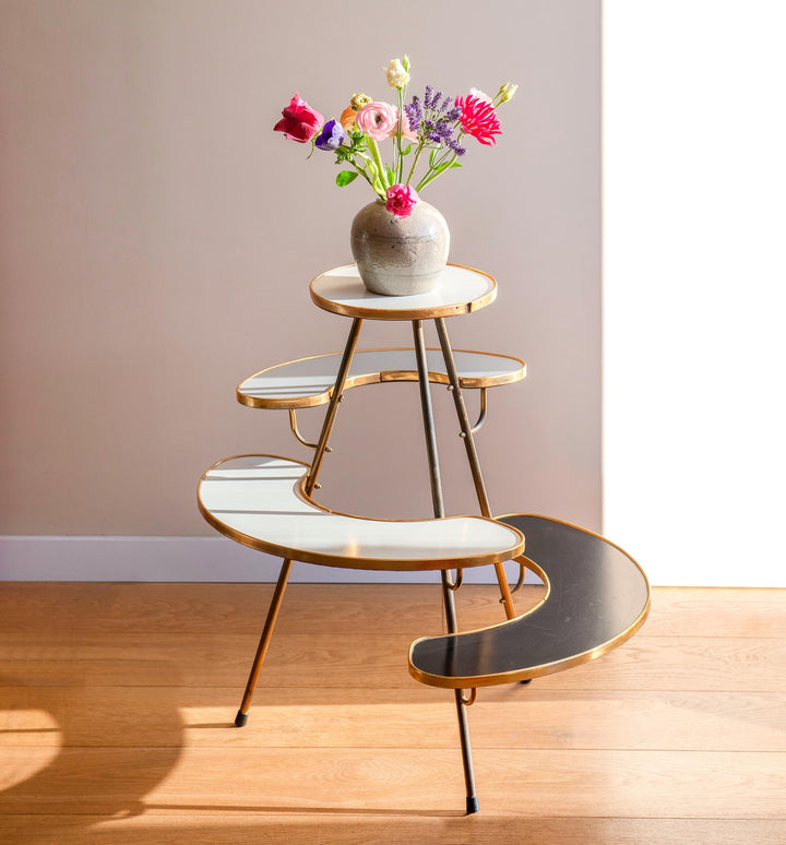 Vintage Tiered Plant Stand - Brass Mid Century Table