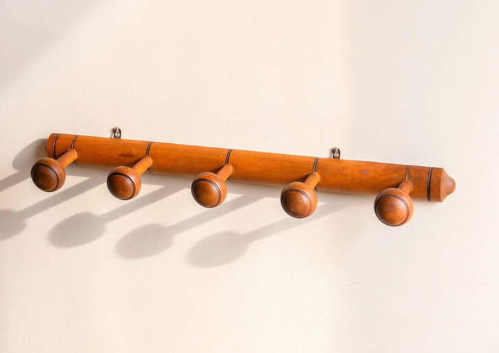 Vintage French Faux Bamboo Coat Rack