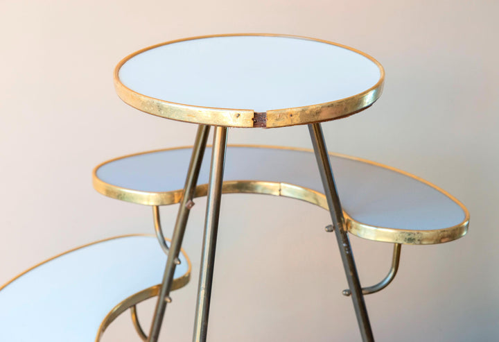 Vintage Tiered Plant Stand - Brass Mid Century Table