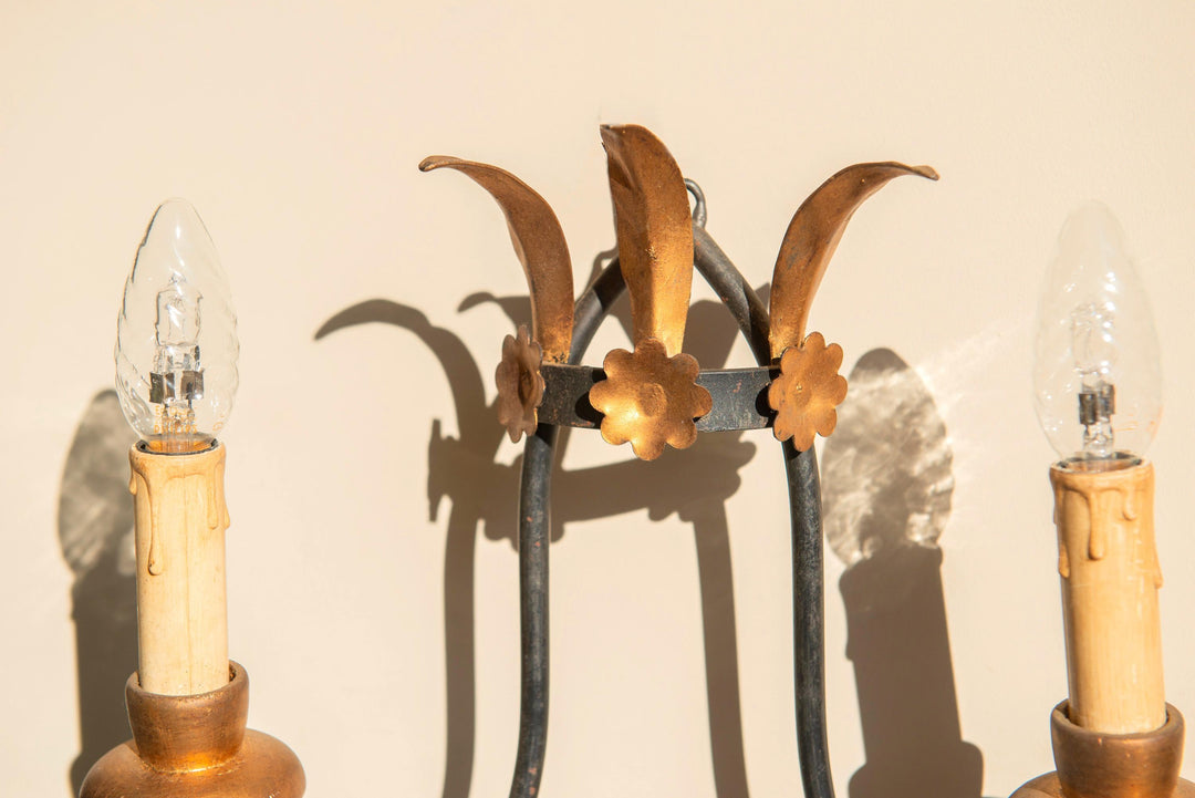 Italian Florentine Wall Sconce, 1960s