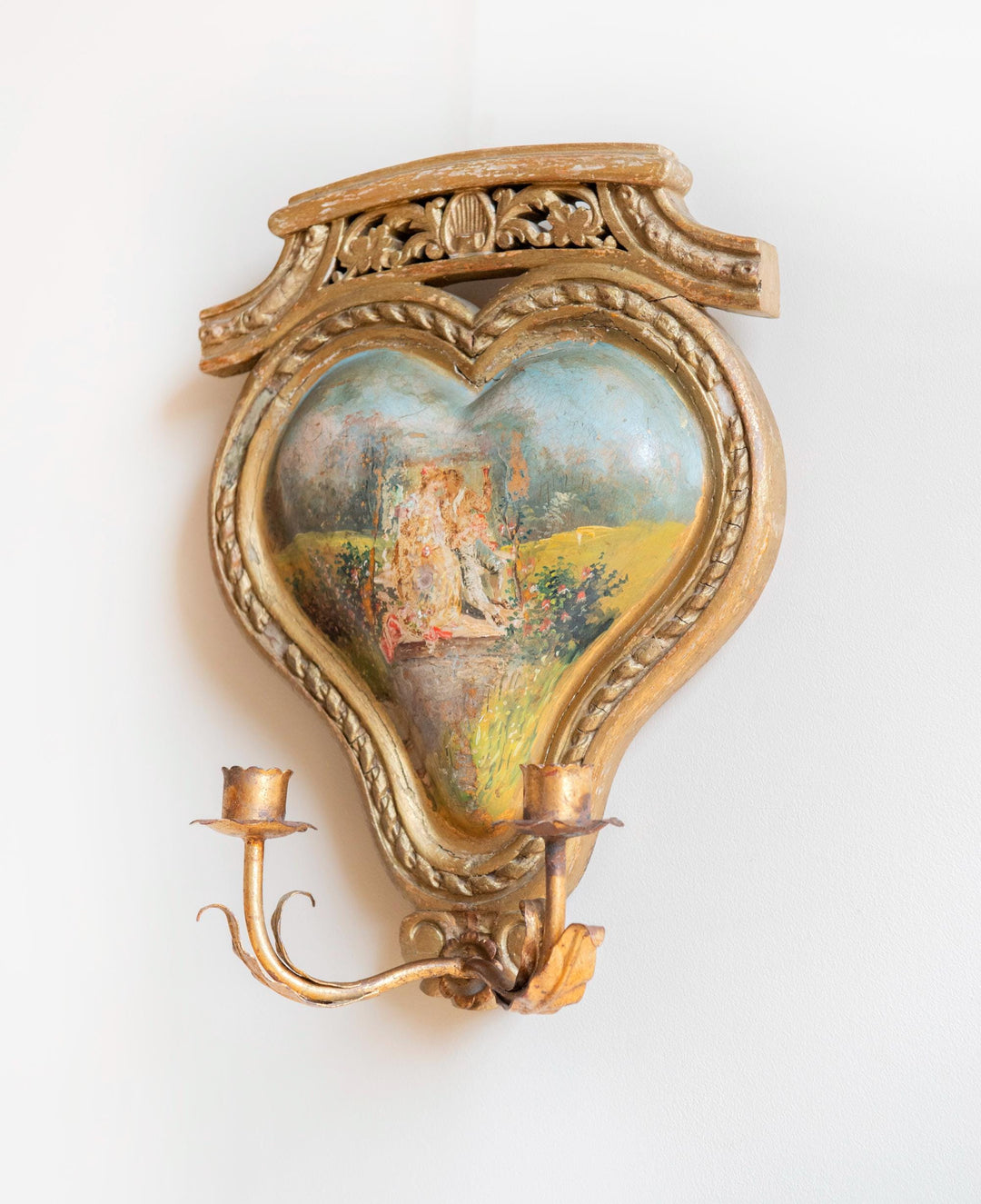 Antique French Giltwood Wall Sconce, 19th Century