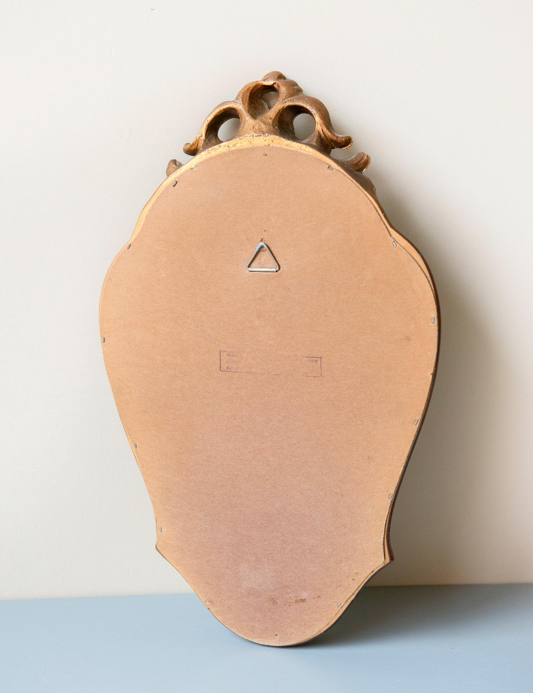 Belgian Scalloped Wall Mirror with Crest, Deknudt 1960s