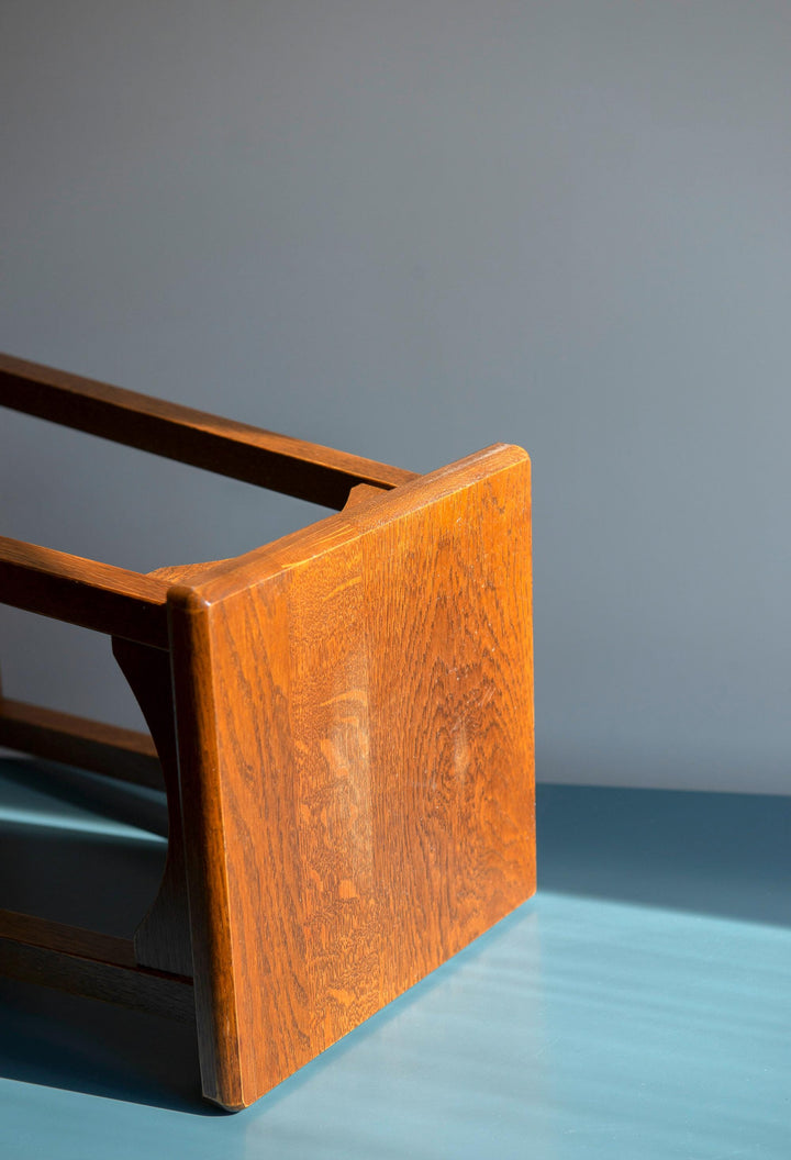 Vintage Dutch Oak Plant Stand with Spindle Details