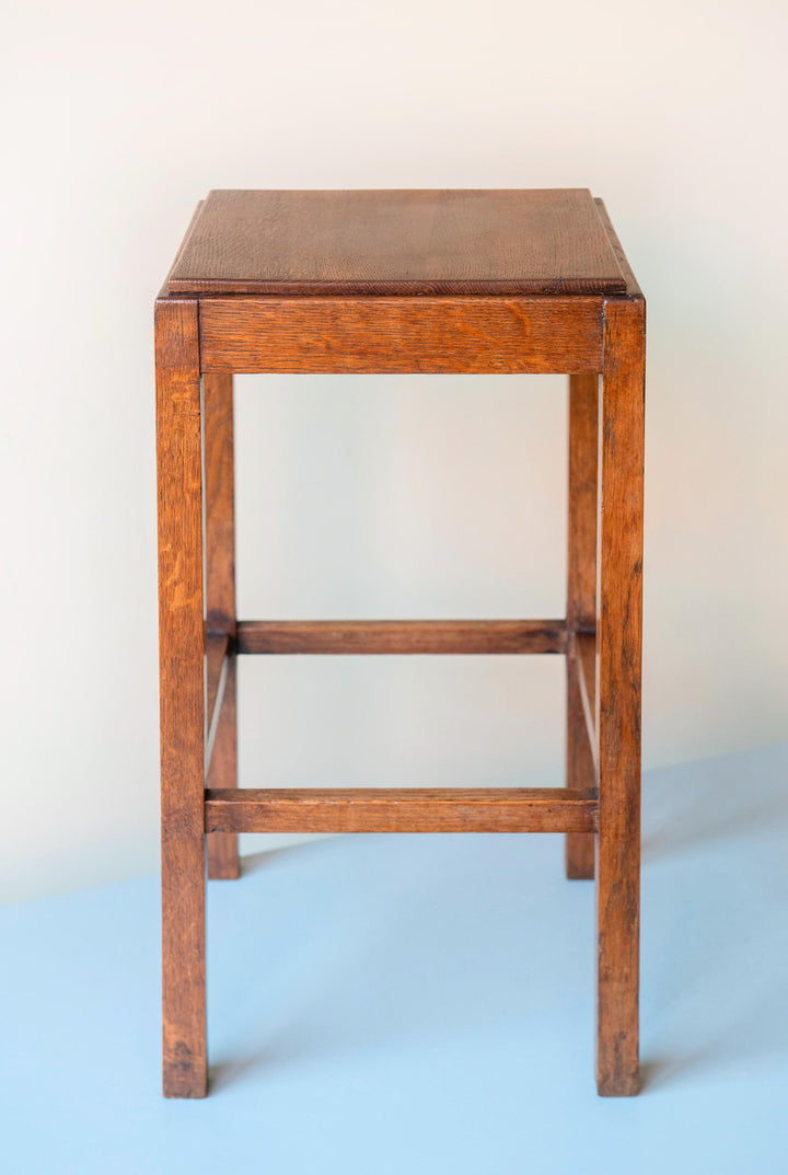Art Deco Side Table - Dutch Oak Accent Table