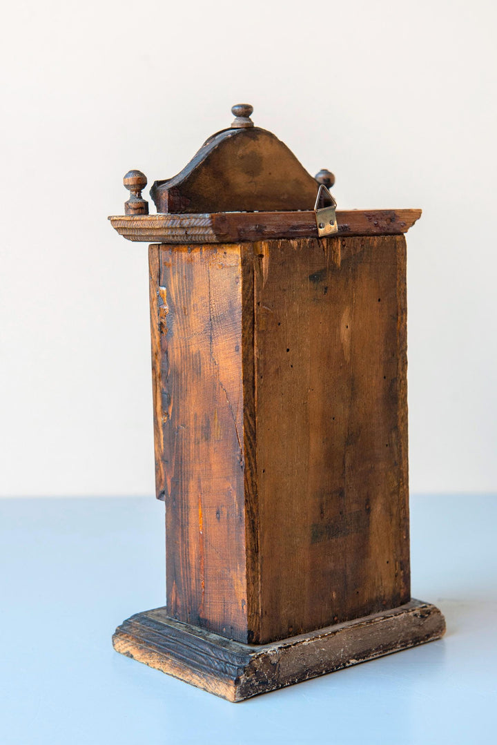 Antique Miniature Mirror Cabinet – 19th Century Folk Art