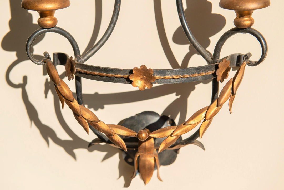 Italian Florentine Wall Sconce, 1960s