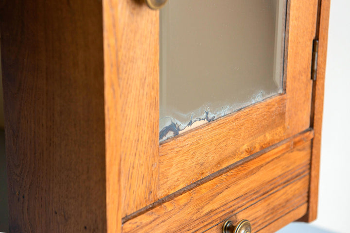 Antique Oak Apothecary Cabinet - Victorian Period
