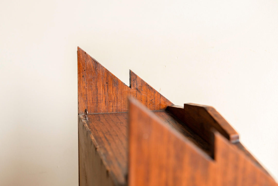 Antique French Wall Cabinet With Foxed Mirror
