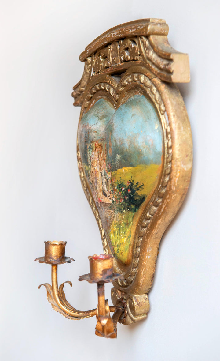 Antique French Giltwood Wall Sconce, 19th Century