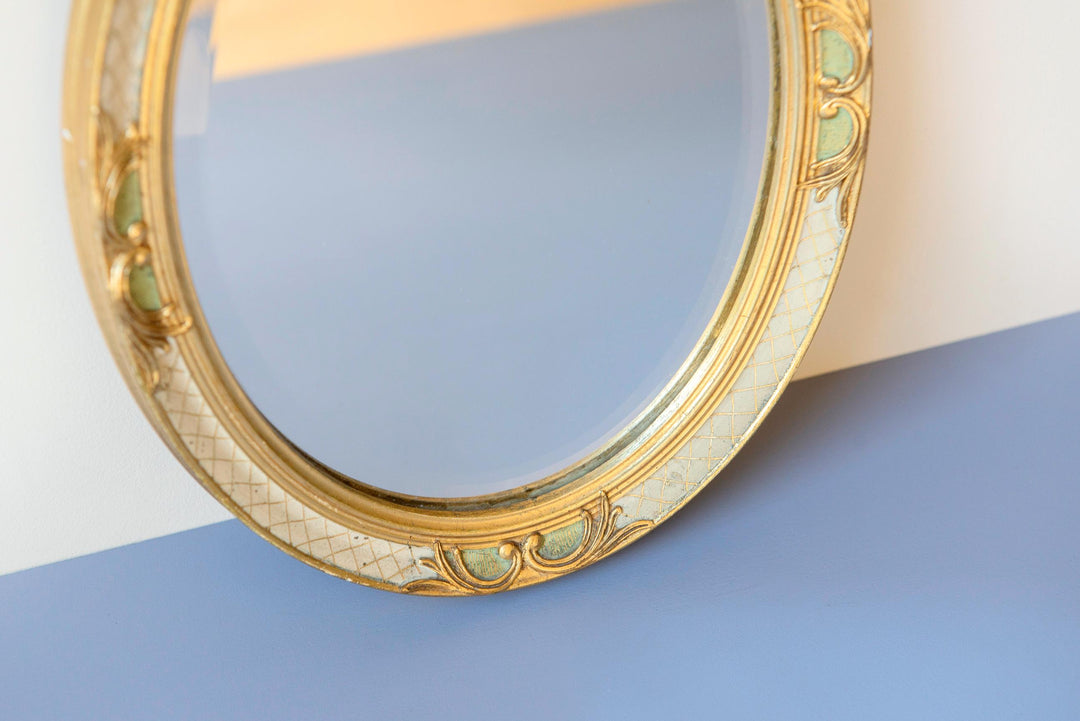 Vintage Pieterman Oval Gold Wall Mirror – 1950s