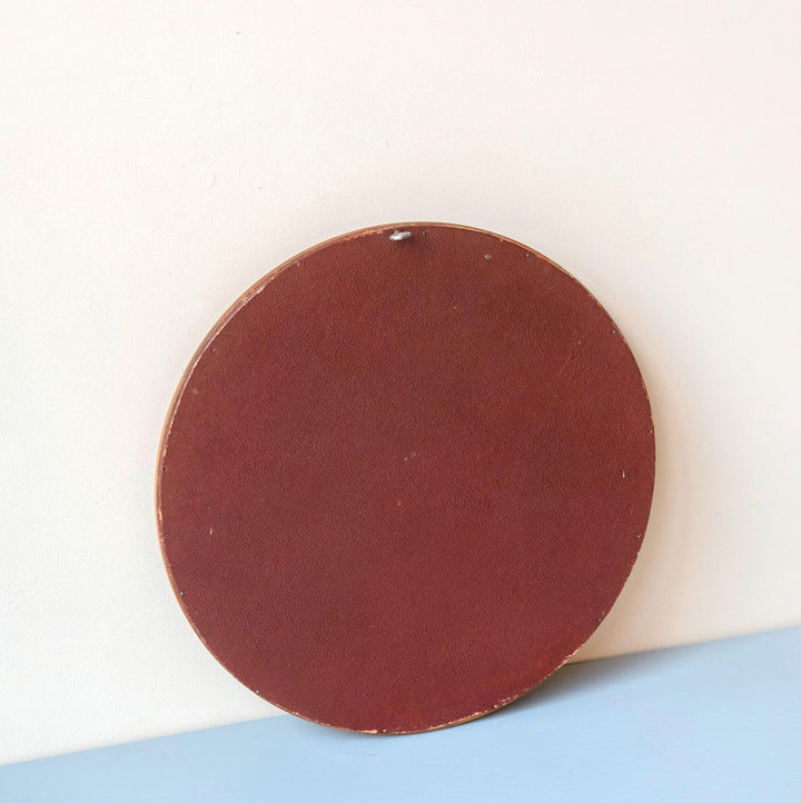 Vintage Convex Bullseye Mirror - Gilt Wood Frame with Beaded Inner Rim