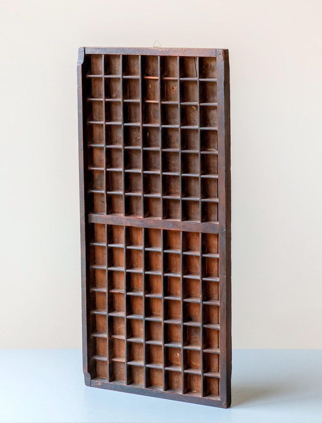 Antique Printer's Tray - Wooden Letterpress Type Case