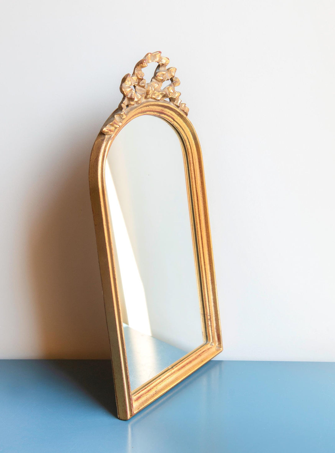 Vintage DeKnudt Belgian Gilt Bow Mirror, 1960s