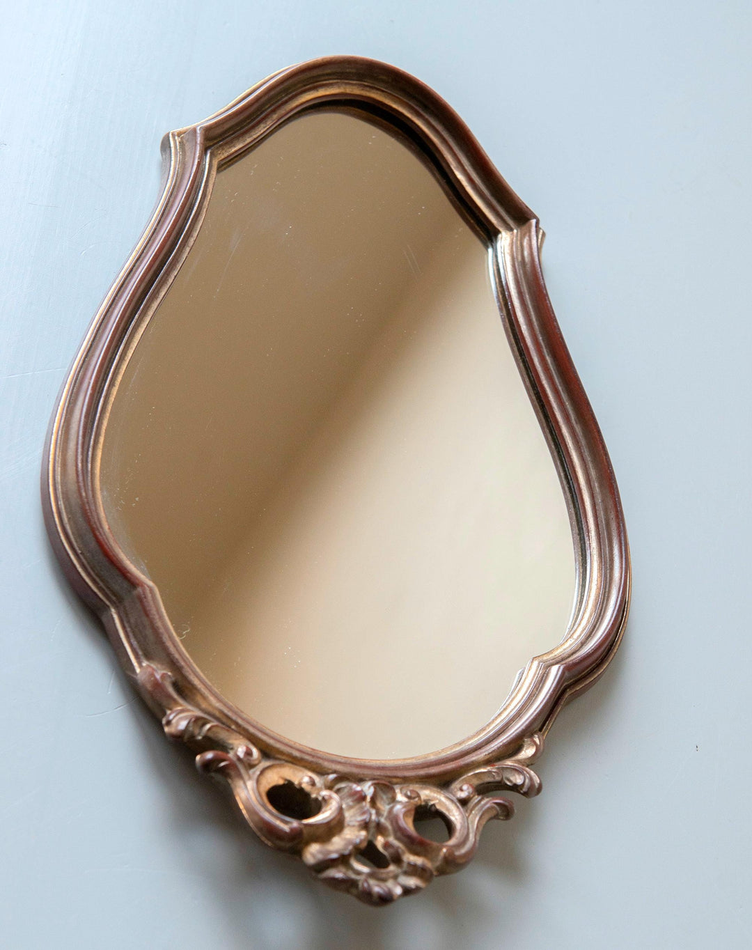 Belgian Scalloped Wall Mirror with Crest, Deknudt 1960s